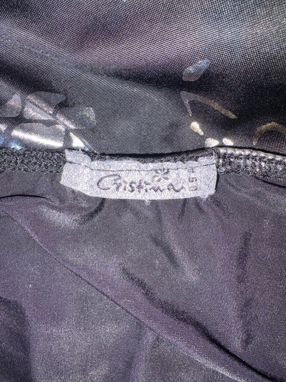Rare Iridescent Scale-Print Black Strapless Camisole - Picture 5 of 5